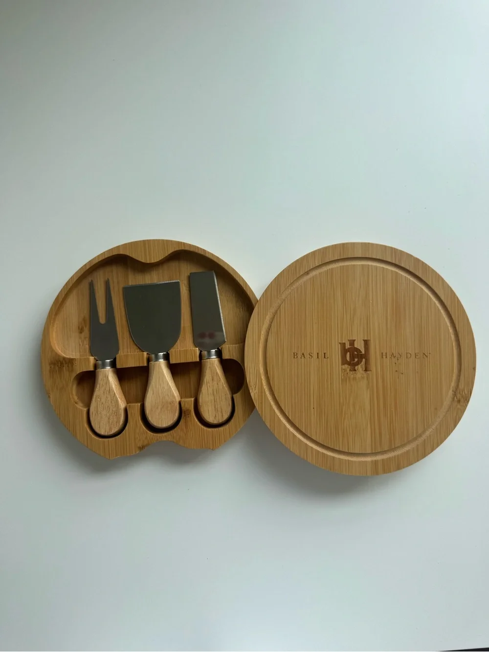 Basil Hayden Branded Mini Bamboo Cheese Server Board Knife Set